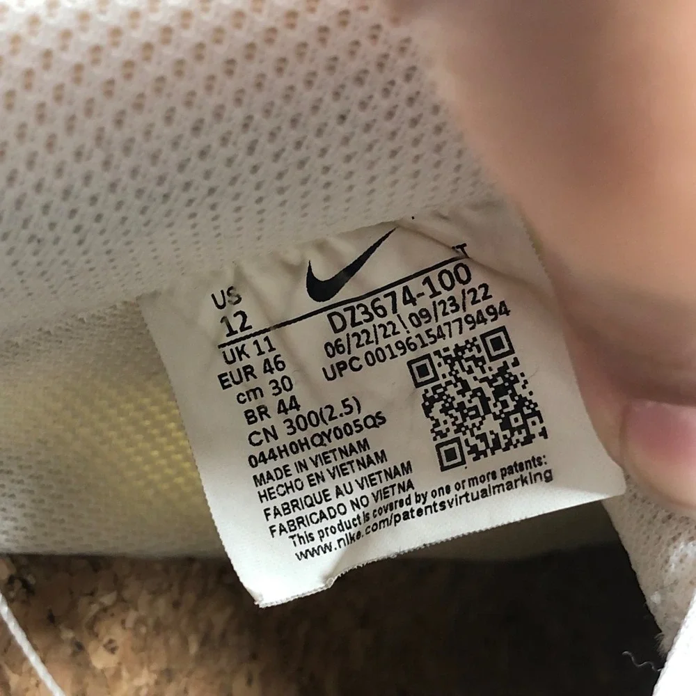 Nike Jordan Air Force 1 Billie Eilish Low Top Sneakers Mens 12 White Street‎